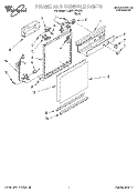 FRAME AND CONSOLE Diagram and Parts List for DU801DWGX1  Whirlpool Dishwasher