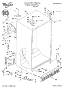 CABINET, LITERATURE Diagram and Parts List for 4YED20TKFN05  Whirlpool Refrigerator