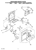 DISPENSER FRONT PARTS Diagram and Parts List for ED2HBEXTQ01  Whirlpool Refrigerator