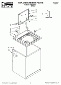TOP AND CABINET PARTS Diagram and Parts List for ETW4400VQ3  Estate Washer
