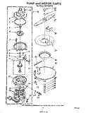 PUMP AND MOTOR Diagram and Parts List for SHF7804W1  Whirlpool Dishwasher