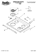 COOKTOP PARTS Diagram and Parts List for IRE32300  Inglis Range