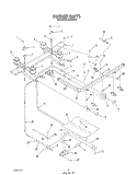 BURNER Diagram and Parts List for H6358W1  Roper Range