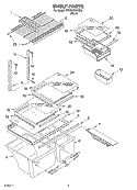 SHELF, OPTIONAL Diagram and Parts List for ET9CHKXKB02  Whirlpool Refrigerator