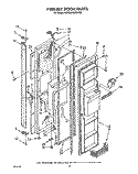 FREEZER DOOR Diagram and Parts List for KSRB25QWAL02  KitchenAid Refrigerator