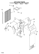 AIR FLOW PARTS Diagram and Parts List for ED5LHAXMB00  Whirlpool Refrigerator