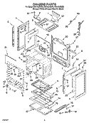 CHASSIS PARTS Diagram and Parts List for GS440LEMB0  Whirlpool Range