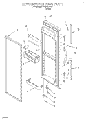 REFRIGERATOR DOOR Diagram and Parts List for 7ED25DQXFW02  Whirlpool Refrigerator