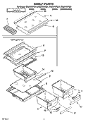 SHELF PARTS, OPTIONAL PARTS (NOT INCLUDED) Diagram and Parts List for ER8AHKXRB01  Whirlpool Refrigerator