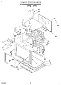 LOWER OVEN Diagram and Parts List for KEBS246BBL2  KitchenAid Wall Oven