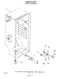 LINER Diagram and Parts List for EV130CXRW0  Whirlpool Freezer