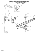 UPPER WASH AND RINSE PARTS Diagram and Parts List for DU1245XTSB1  Whirlpool Dishwasher
