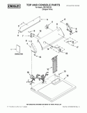 TOP AND CONSOLE PARTS Diagram and Parts List for CED126SXQ0  Whirlpool Dryer