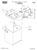 TOP AND CABINET, LITERATURE Diagram and Parts List for RAS8445JQ0  Roper Washer