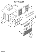 CABINET PARTS Diagram and Parts List for ACE082PT1  Whirlpool Air Conditioner