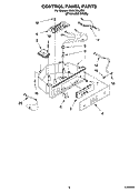 CONTROL PANEL PARTS Diagram and Parts List for KUIA15NLHS6  KitchenAid Ice Maker