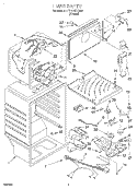 LINER Diagram and Parts List for 7ET18PKXDN01  Whirlpool Refrigerator