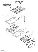 SHELF PARTS, OPTIONAL PARTS Diagram and Parts List for IPT104302  Inglis Refrigerator