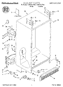 CABINET, LITERATURE Diagram and Parts List for 4KSRS25QFW01  KitchenAid Refrigerator