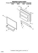 FREEZER DOOR PARTS, OPTIONAL PARTS Diagram and Parts List for KTRC22KMBT03  KitchenAid Refrigerator