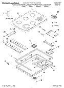 SECTION Diagram and Parts List for KECC568GBL1  KitchenAid Cooktop