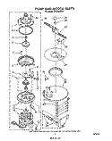 PUMP AND MOTOR Diagram and Parts List for DP8350XVN1  Whirlpool Dishwasher