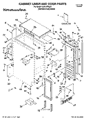 CABINET LINER AND DOOR PARTS Diagram and Parts List for KUIA15PRLS4  KitchenAid Ice Maker