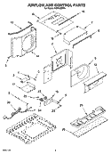AIR FLOW AND CONTROL PARTS Diagram and Parts List for ACM122XP0  Whirlpool Air Conditioner