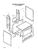 EXTERNAL OVEN Diagram and Parts List for SF3040SRW6  Whirlpool Range