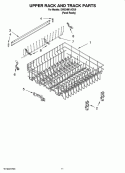 UPPER RACK AND TRACK PARTS Diagram and Parts List for DW524M1ACU0  Whirlpool Dishwasher