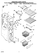FREEZER LINER PARTS Diagram and Parts List for KSCS23INBL00  KitchenAid Refrigerator