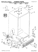 CABINET, LITERATURE Diagram and Parts List for KSRU25FKBT03  KitchenAid Refrigerator