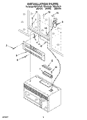 INSTALLATION PARTS, MISCELLANEOUS PARTS Diagram and Parts List for TMH14XLQ1  Estate Microwave