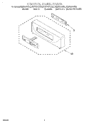CONTROL PANEL, LITERATURE Diagram and Parts List for KEMS307DBS6  KitchenAid Microwave Oven Combo