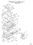 REFRIGERATOR SHELF Diagram and Parts List for 3VED29DQDW00  Whirlpool Refrigerator