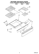 DRAWER AND RACK PARTS, OPTIONAL PARTS (NOT INCLUDED) Diagram and Parts List for YGY399LXUQ10  Whirlpool Range