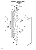 FREEZER DOOR PARTS Diagram and Parts List for CS25CFXTQ00  Crosley Refrigerator