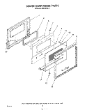 LOWER OVEN DOOR , LITERATURE AND OPTIONAL Diagram and Parts List for RB270PXK3  Whirlpool Wall Oven