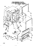 TUB ASSEMBLY Diagram and Parts List for DU980QPDB5  Whirlpool Dishwasher