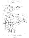 COOK TOP AND MANIFOLD , LITERATURE Diagram and Parts List for SF301BERW1  Whirlpool Range