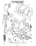 DRYER BULKHEAD Diagram and Parts List for LT5000XSW1  Whirlpool Washer Dryer Combo