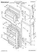 DOOR Diagram and Parts List for TT14EKRAN00  Whirlpool Refrigerator