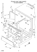 FRAME AND TANK Diagram and Parts List for KUDS230Y2  KitchenAid Dishwasher