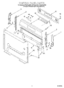 CONTROL PANEL Diagram and Parts List for GS395LEGT6  Whirlpool Range