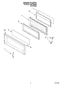 DOOR PARTS Diagram and Parts List for MH7155XMS0  Whirlpool Microwave