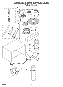 OPTIONAL  PARTS (NOT INCLUDED) Diagram and Parts List for ACE124XR0  Whirlpool Air Conditioner