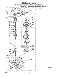 GEARCASE Diagram and Parts List for LLT8233AQ1  Whirlpool Washer