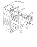 LINER Diagram and Parts List for RT16DKXVW10  Roper Refrigerator