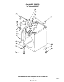 CABINET Diagram and Parts List for LA5500XKW1  Whirlpool Washer