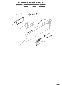 CONTROL PANEL PARTS Diagram and Parts List for KUDI02FRSS0  KitchenAid Dishwasher